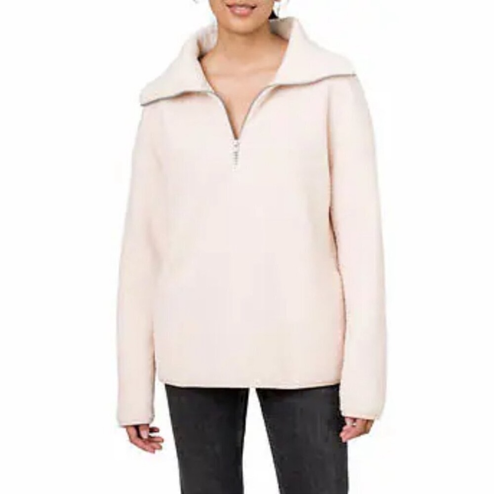 XL ELLE 1/4 Zip Women’s Cream Fleece Pullover
